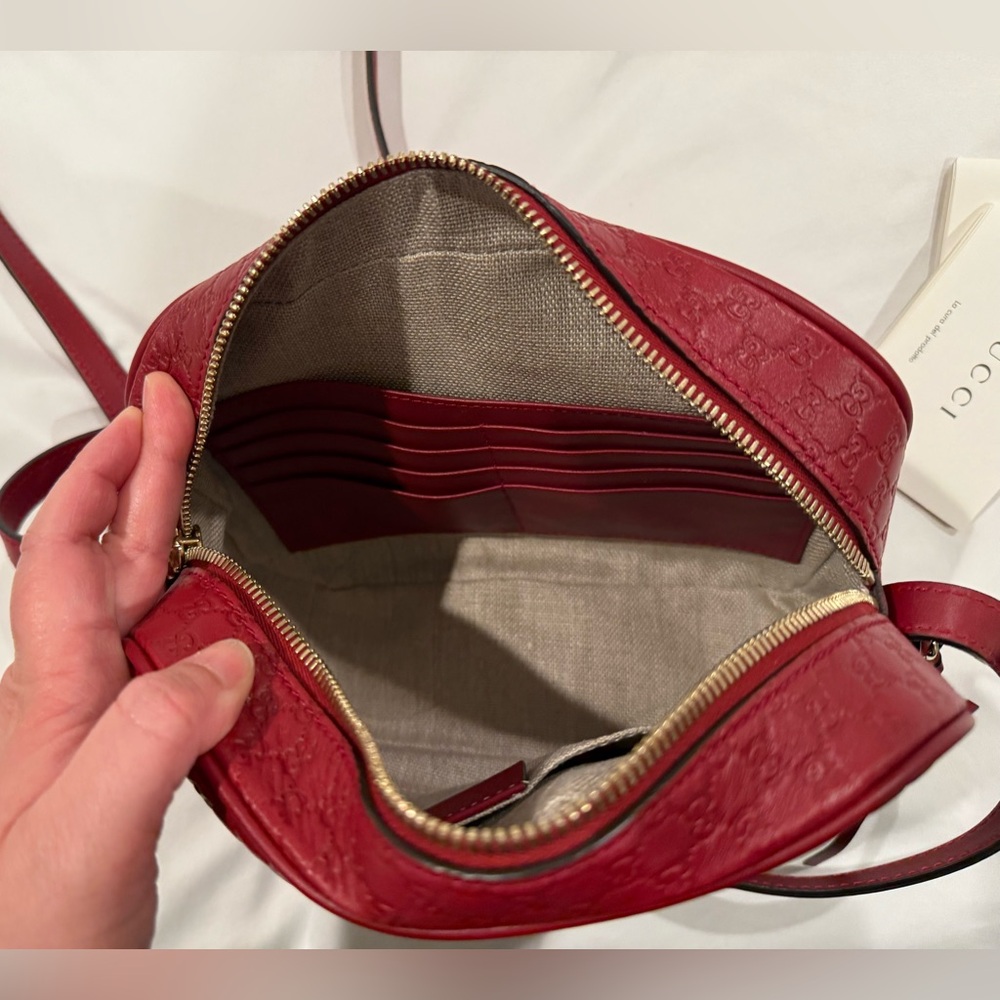 Authentic GUCCI Microshima GG Red Crossbody Bag *NWT* - Picture 10 of 10